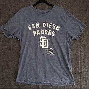 San Diego Padres Men’s Large Shirt Blue Crew Neck Short Sleeve‎ Baseball Cali